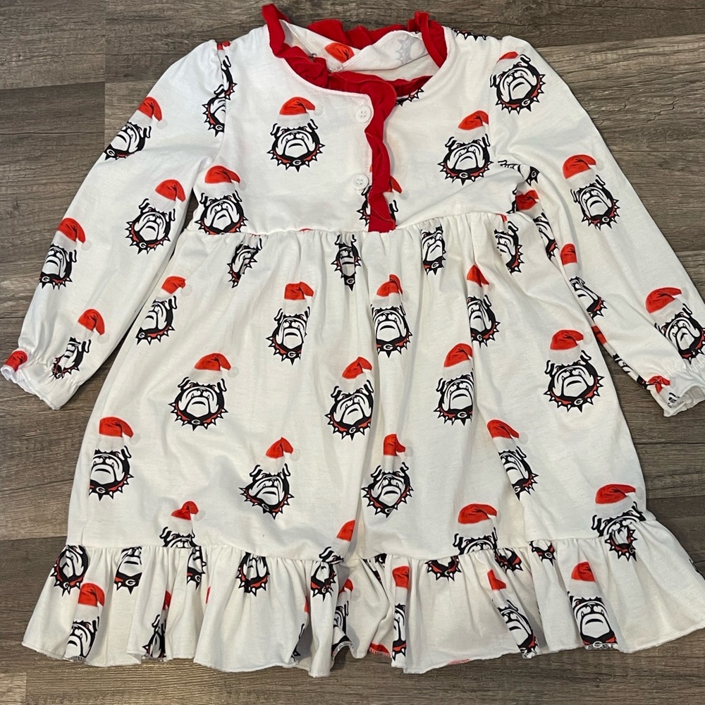 UGA Dawgs Georgia Bulldog Girls pajama nightgown 3T